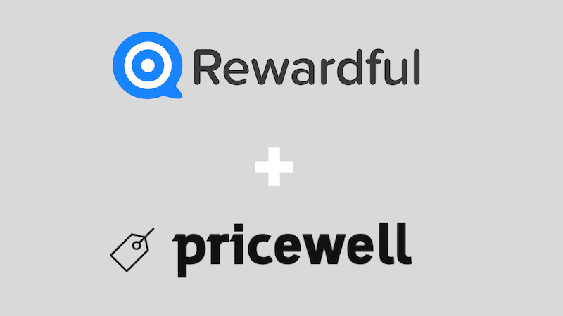 Rewardful and PriceWell logos with a plus sign between